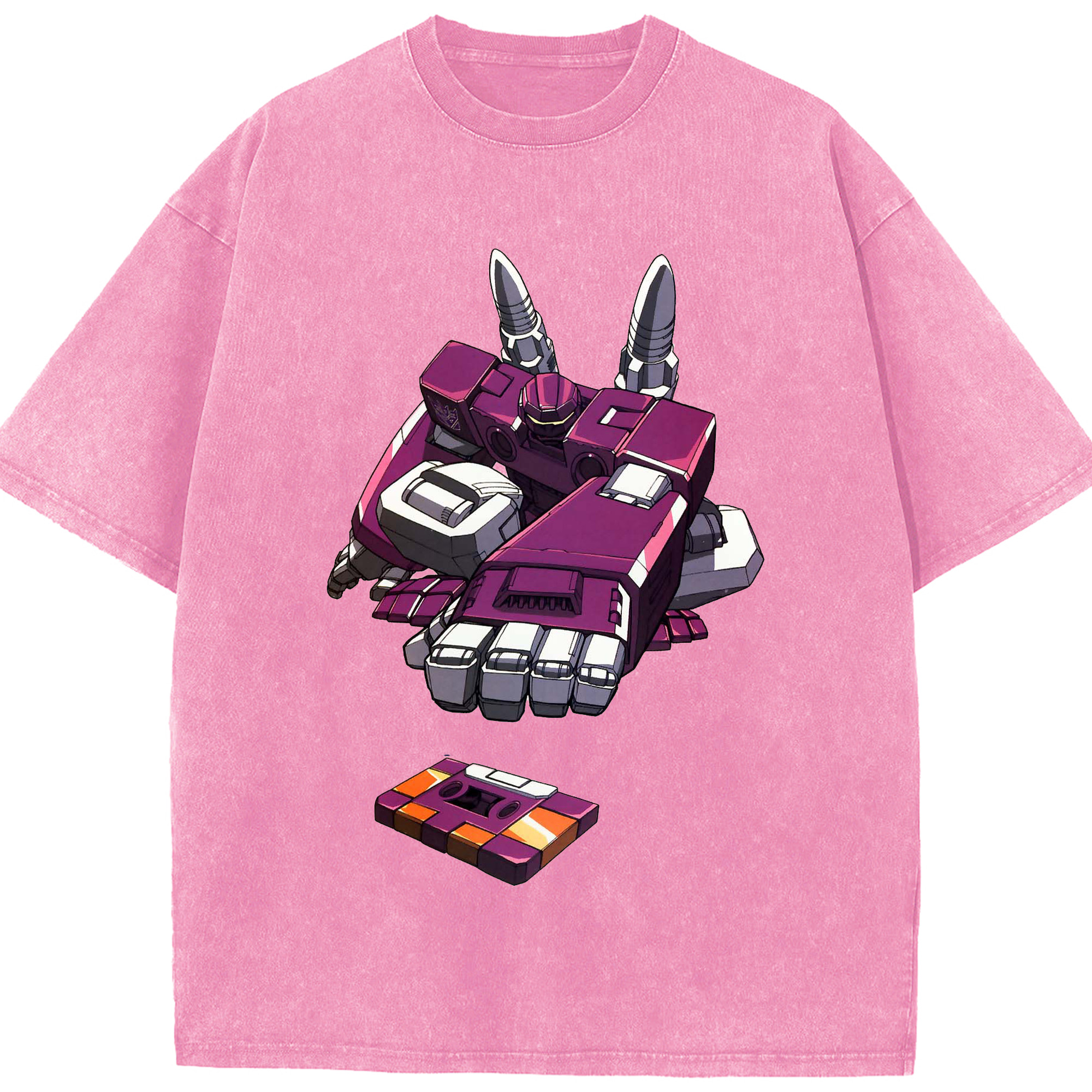 （画像用）  綿100% ヴィンテージ風 半袖Tシャツ（フロントプリント）